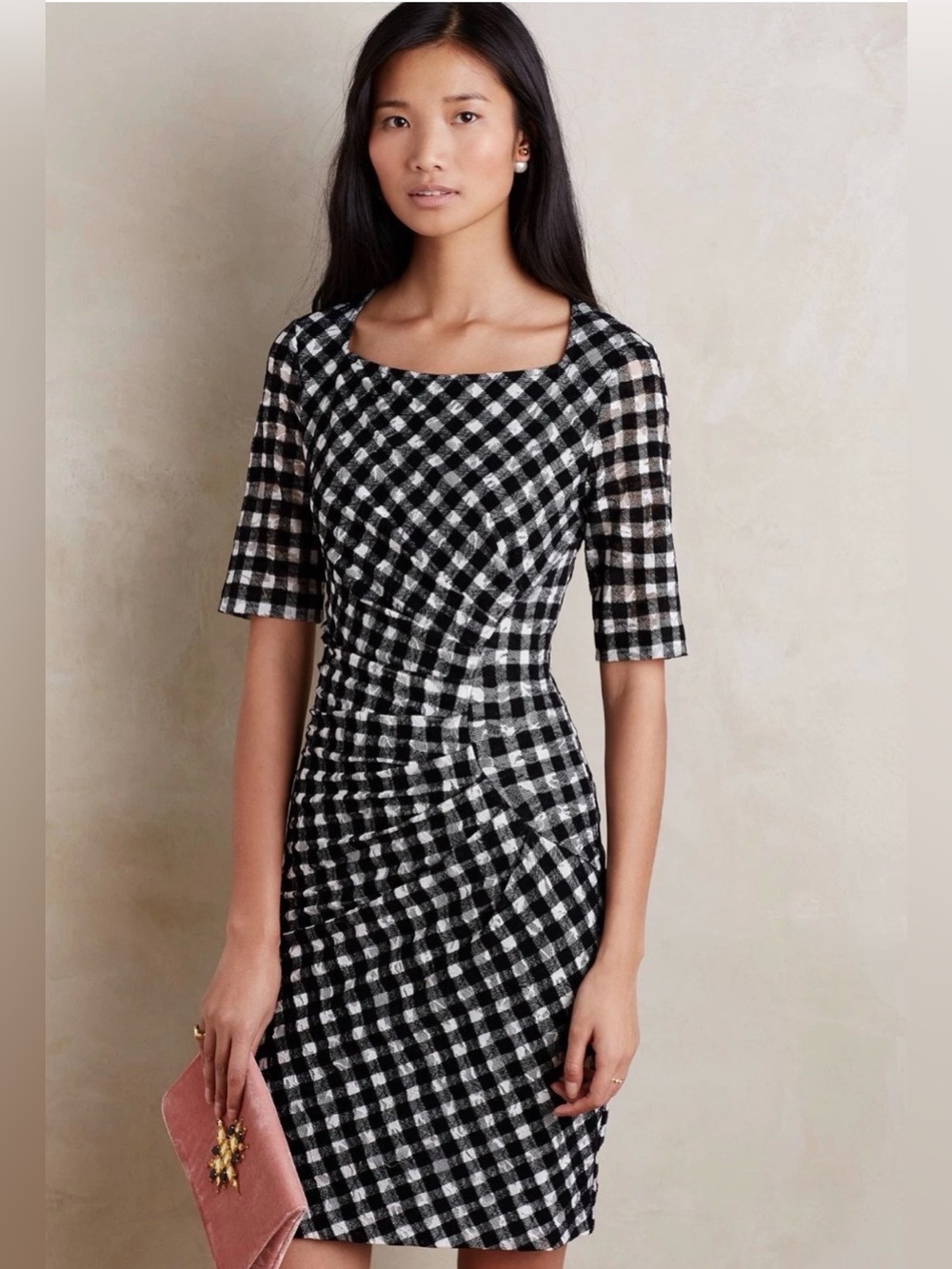 Anthropologie Maeve Elorn Black White Dress NWOT